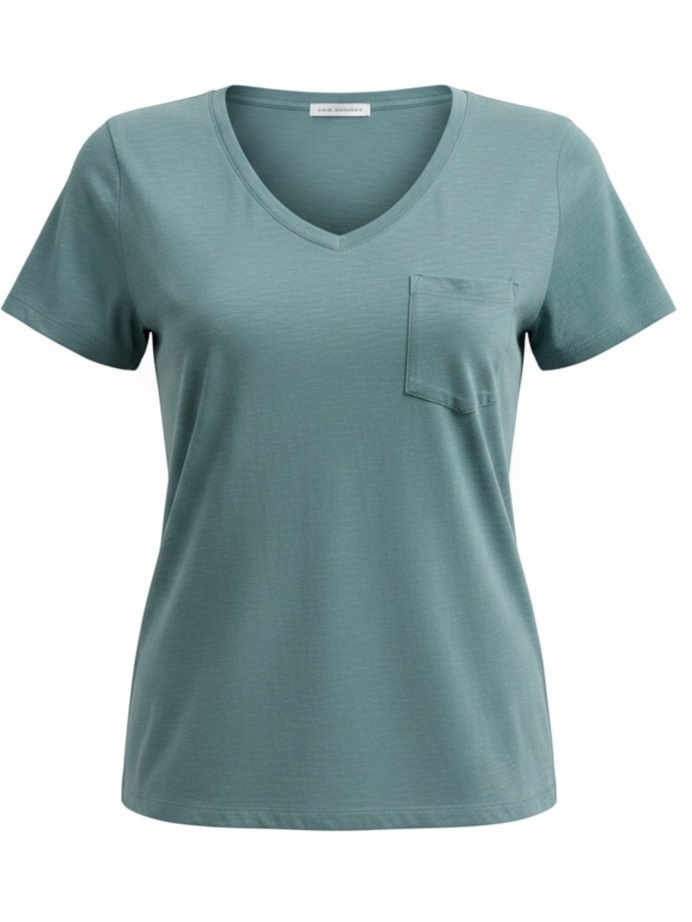 James Perse V-Neck Short Sleeve Tee - Teal Green